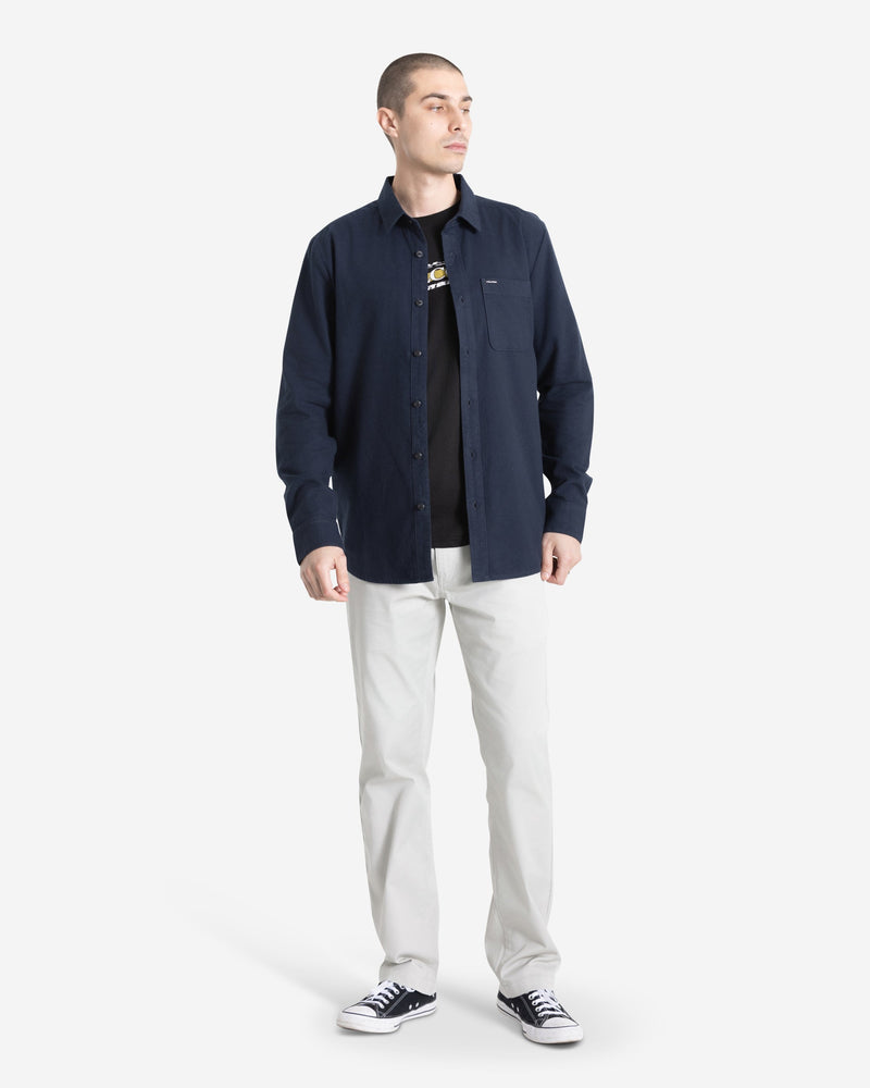 Volcom Men's Caden Solid Long Sleeve Shirt 