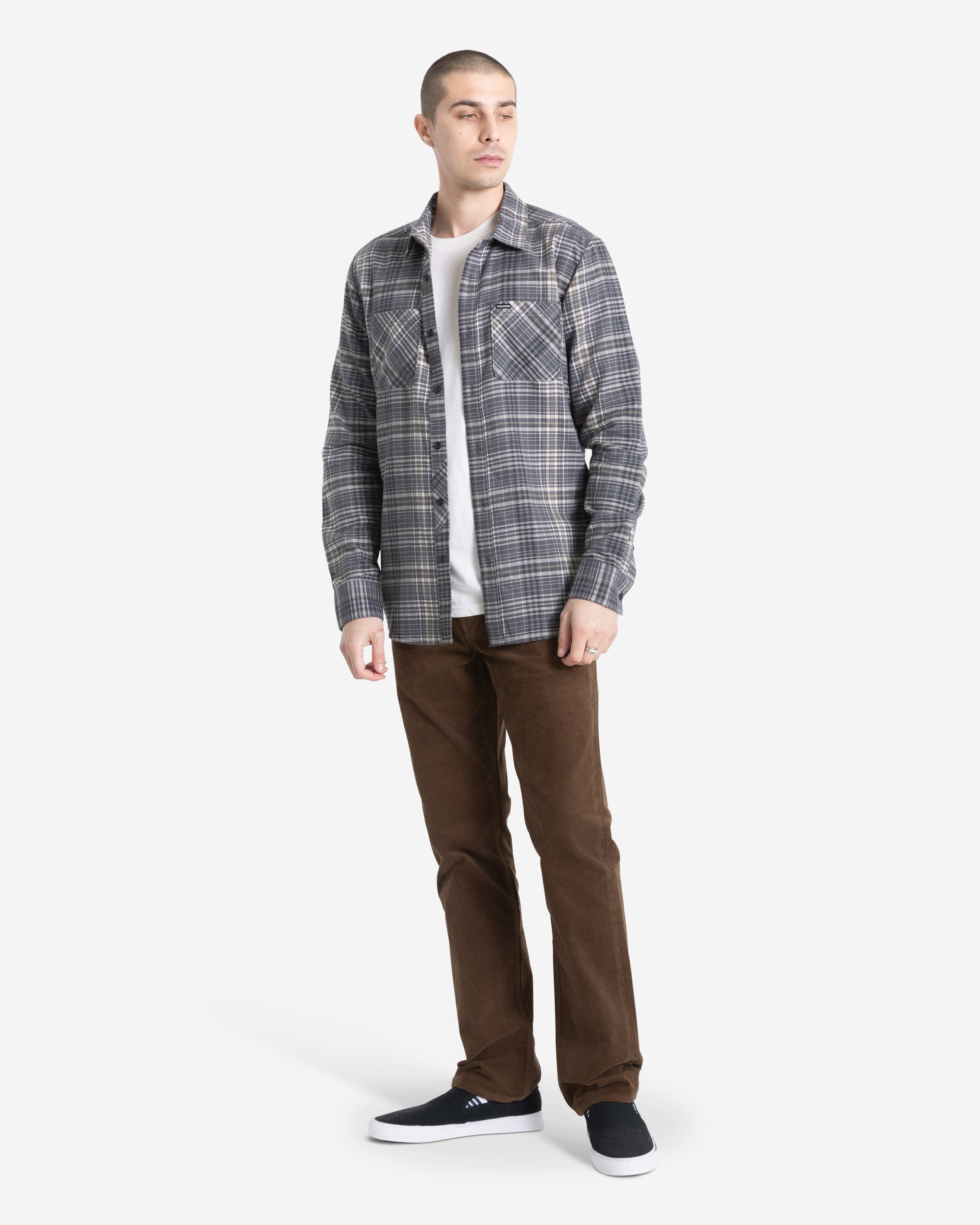 Volcom Men's Netastone Flannel Long Sleeve Shirt 