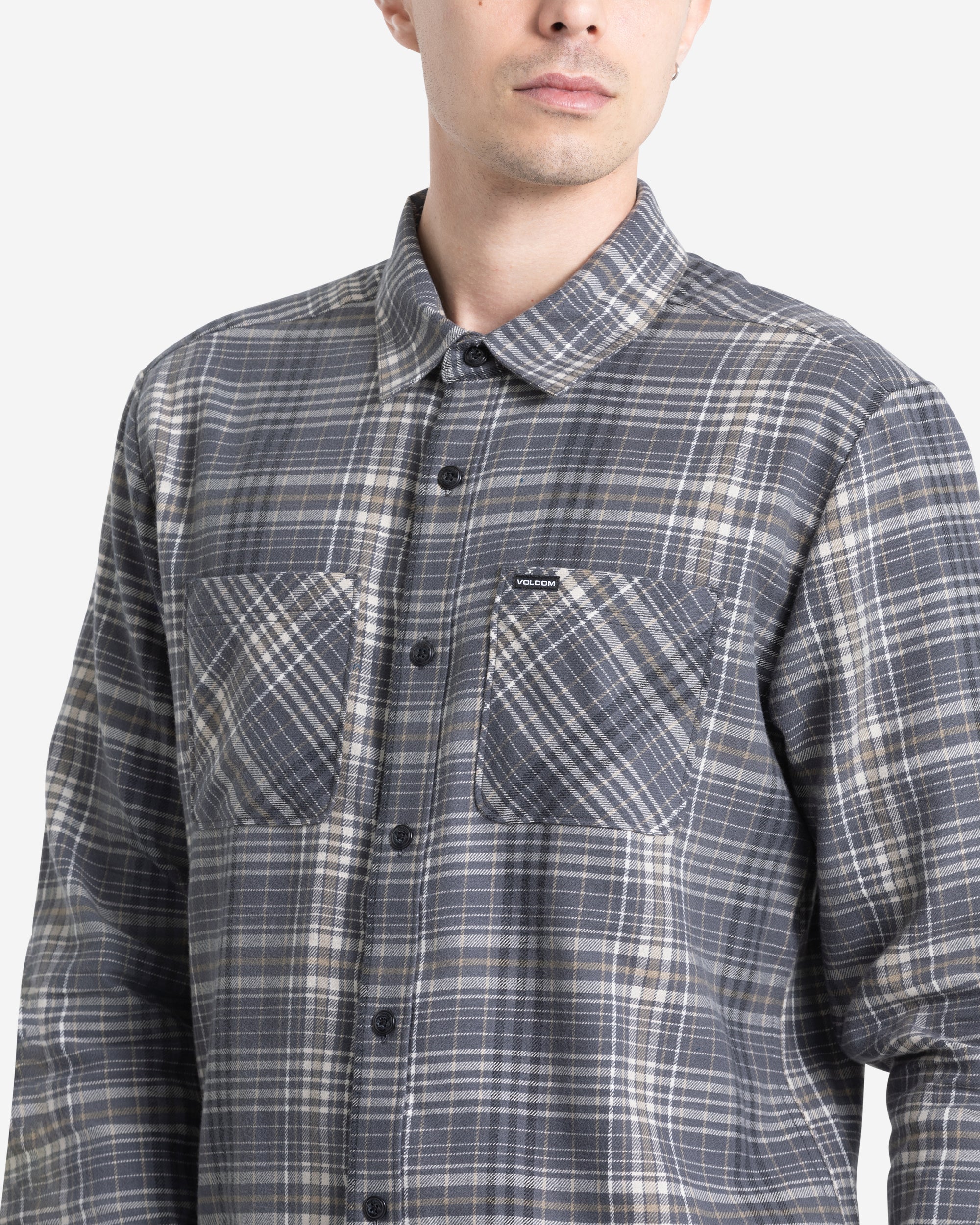 Volcom Men's Netastone Flannel Long Sleeve Shirt 
