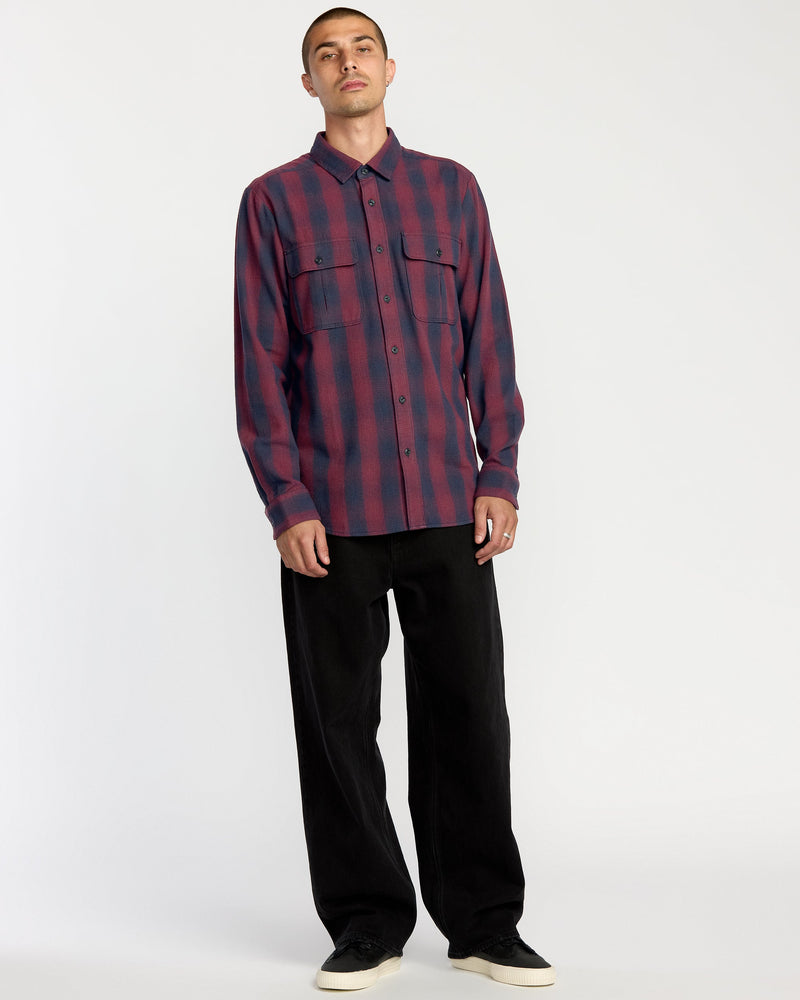 Volcom Men's Shadowstone Flannel Long Sleeve Shirt 