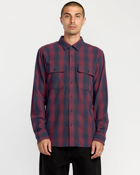 Volcom Men's Shadowstone Flannel Long Sleeve Shirt 