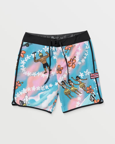 Volcom Men's Featured Artist Drew Toonz Scallop Mod Bay Blue