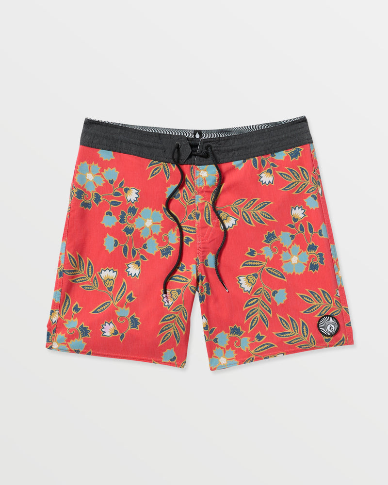 Volcom Men's Psyche Cotton Stoney 17" Trunks Chili Red