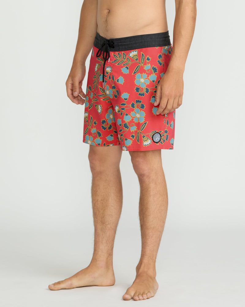 Volcom Men's Psyche Cotton Stoney 17" Trunks Chili Red