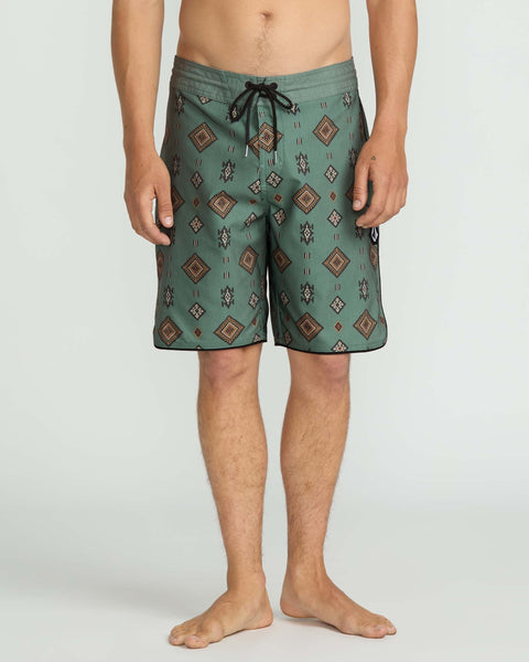 Volcom Men's Desert Dobby Stoney 19" Trunks Light Olive