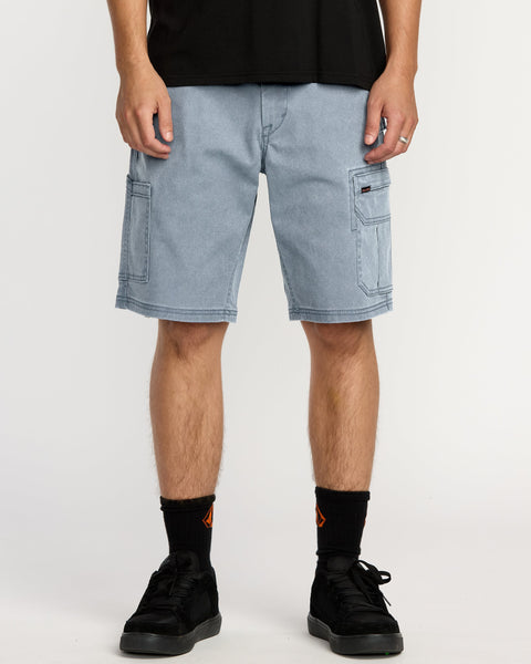 Men's Gage Work 21" Shorts-Blue Wash-Volcom