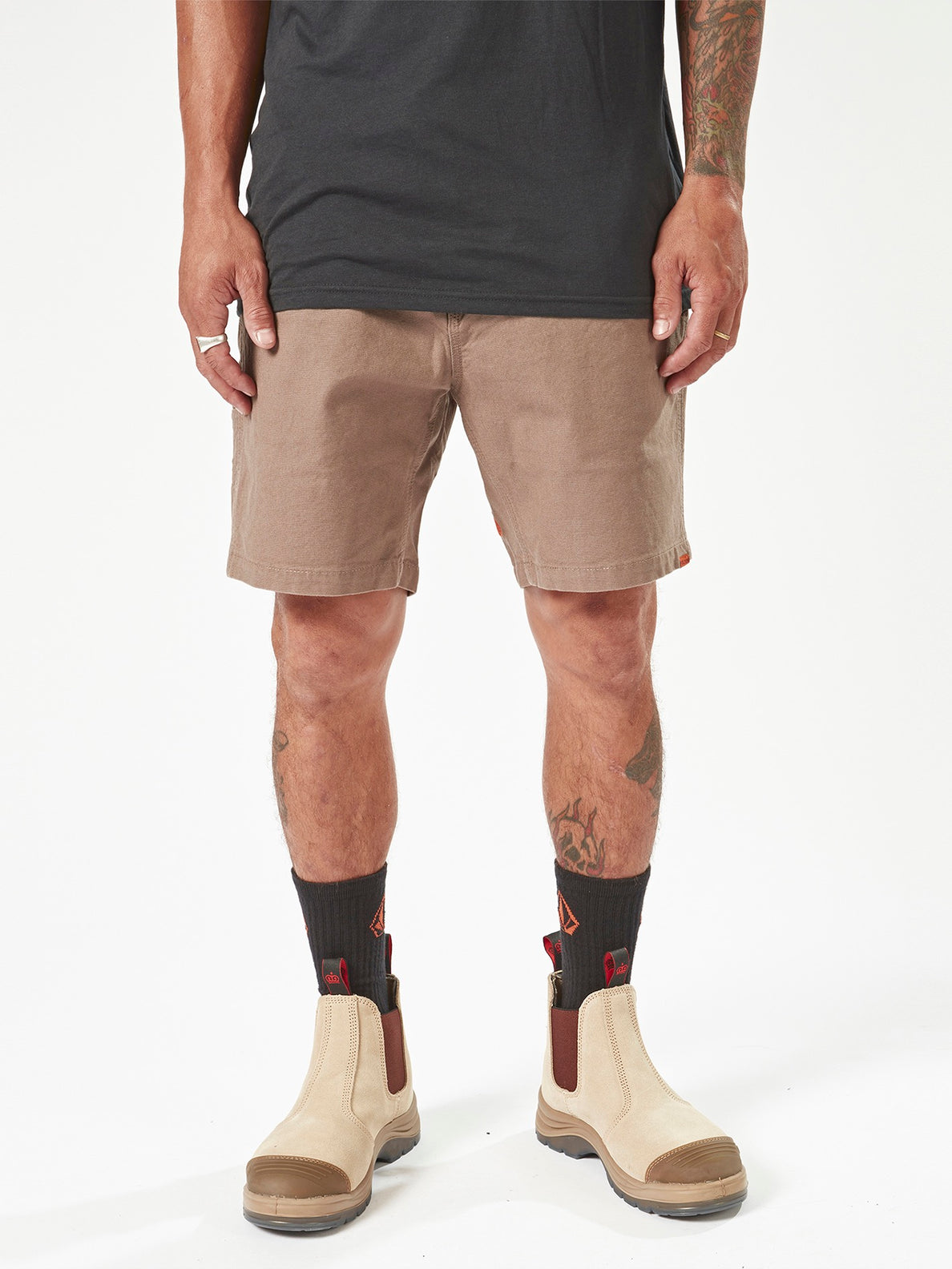 Volcom Workwear Caliper Elastic Waist Shorts - Brindle