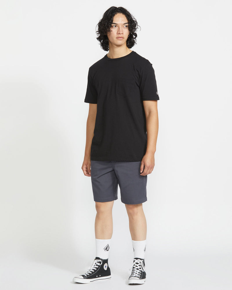 Volcom Men's Frickin Elastic Waist Shorts Charcoal