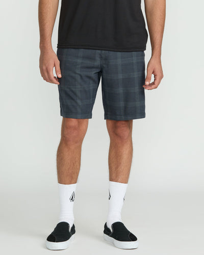 Volcom Men's Frickin Elastic Waist Shorts Dark Slate