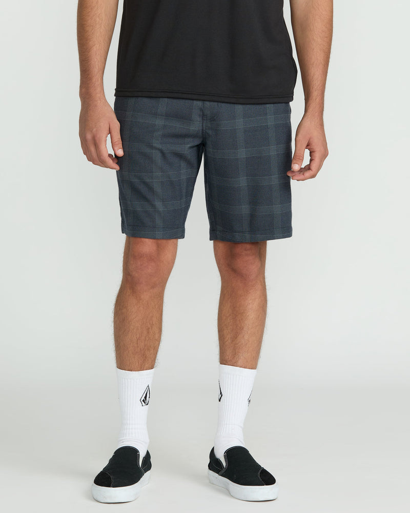 Volcom Men's Frickin Elastic Waist Shorts Dark Slate