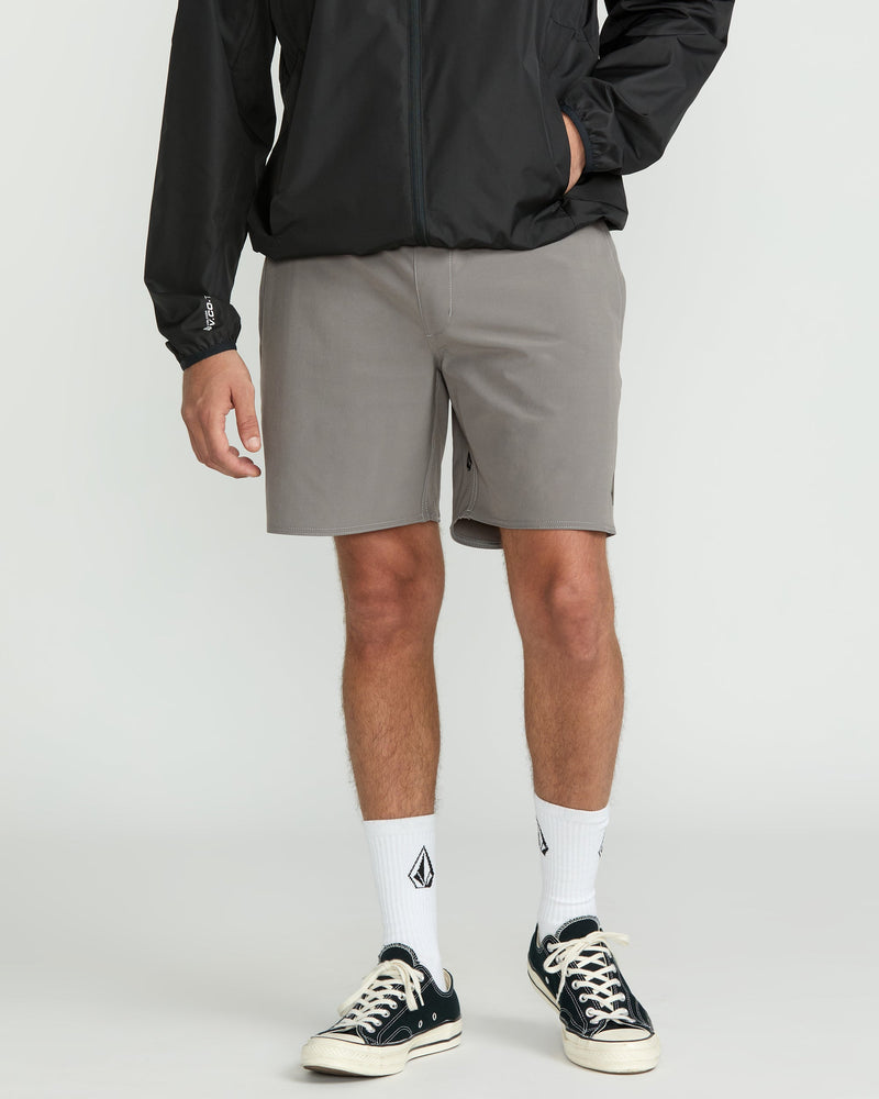 Volcom Men's Nomoly Elastic Waist Shorts 18" Pewter