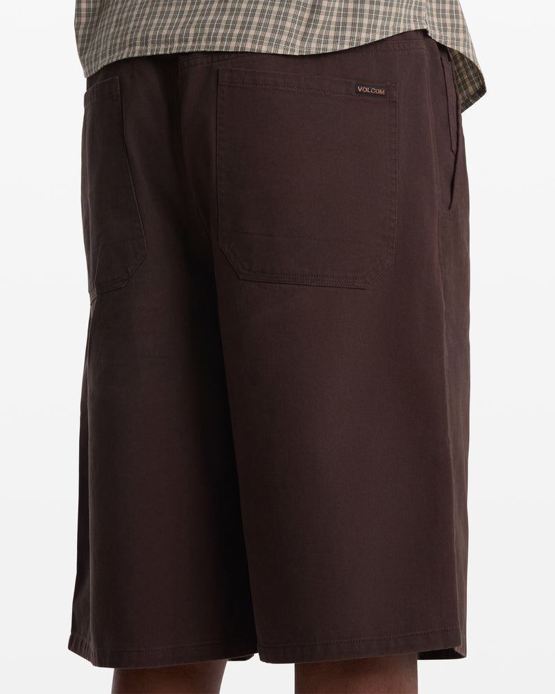 Men's Chillow Plt Elastic Waist Chino Short Vs 24-Cacao-Volcom