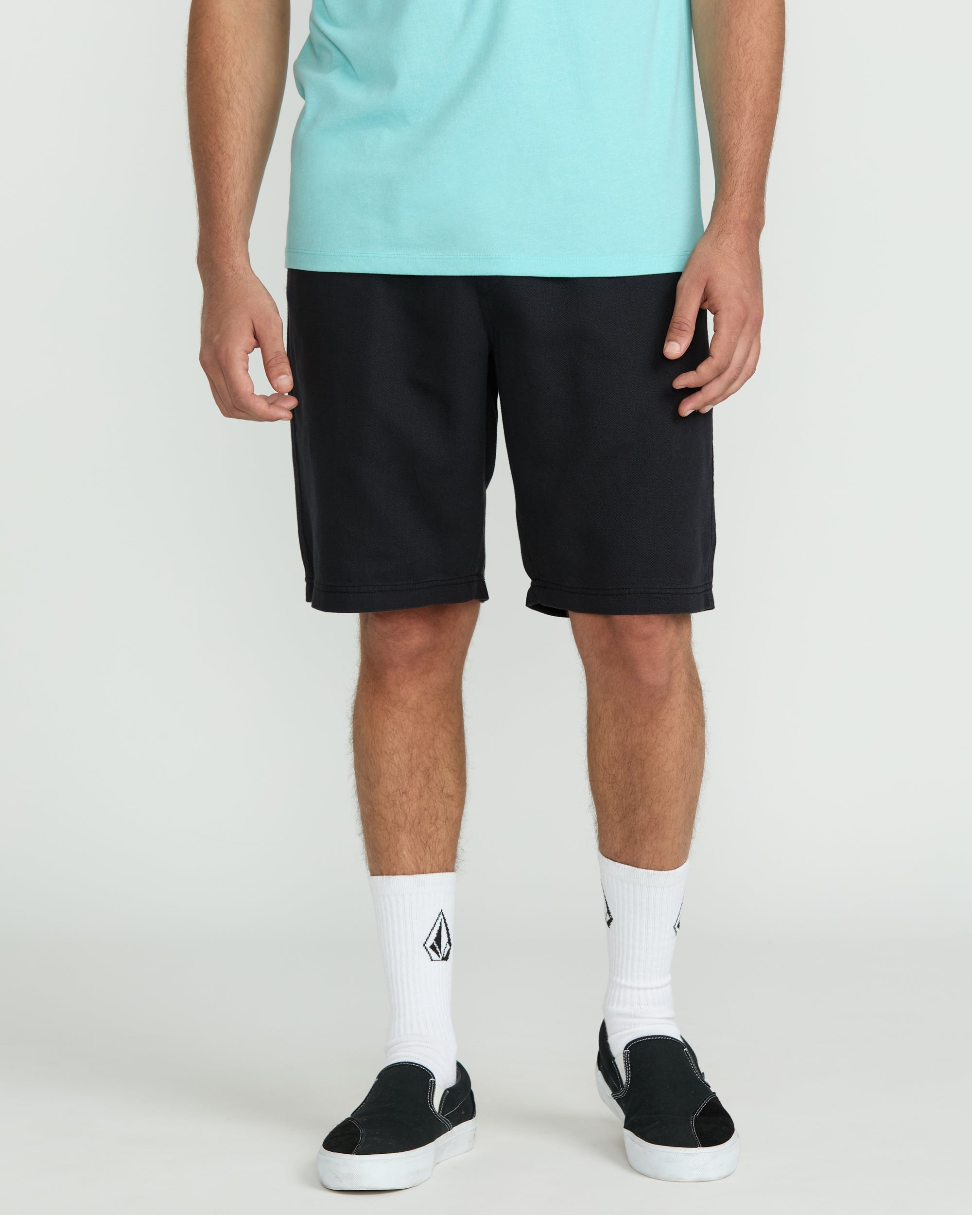 Men's Vs91 Elastic Waist Shorts 20"-Black-Volcom
