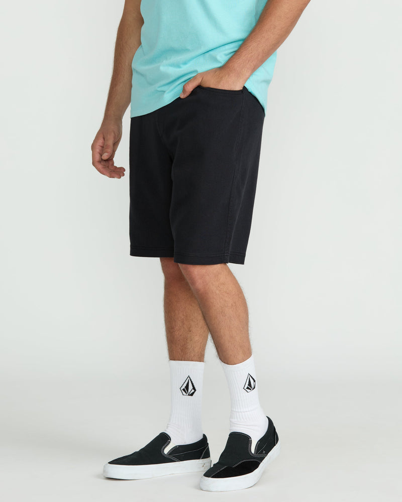 Volcom Men's Vs91 Elastic Waist Shorts 20" Black