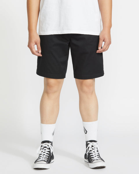 Men's Frickin Elastic Waist Shorts 19"-Black-Volcom