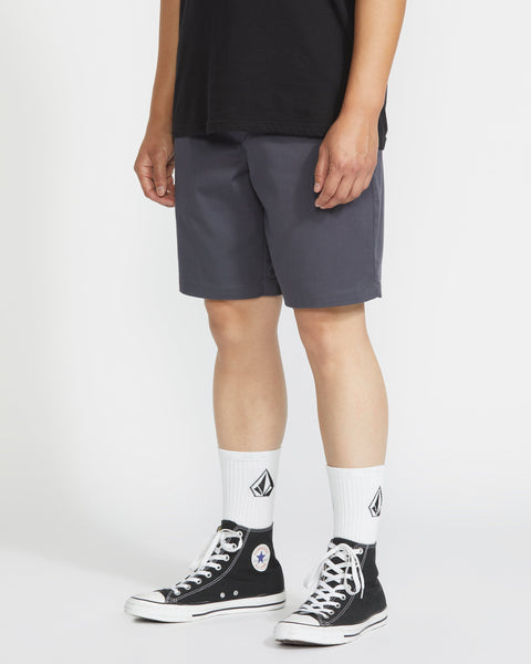 Men's Frickin Elastic Waist Shorts 19"-Charcoal-Volcom