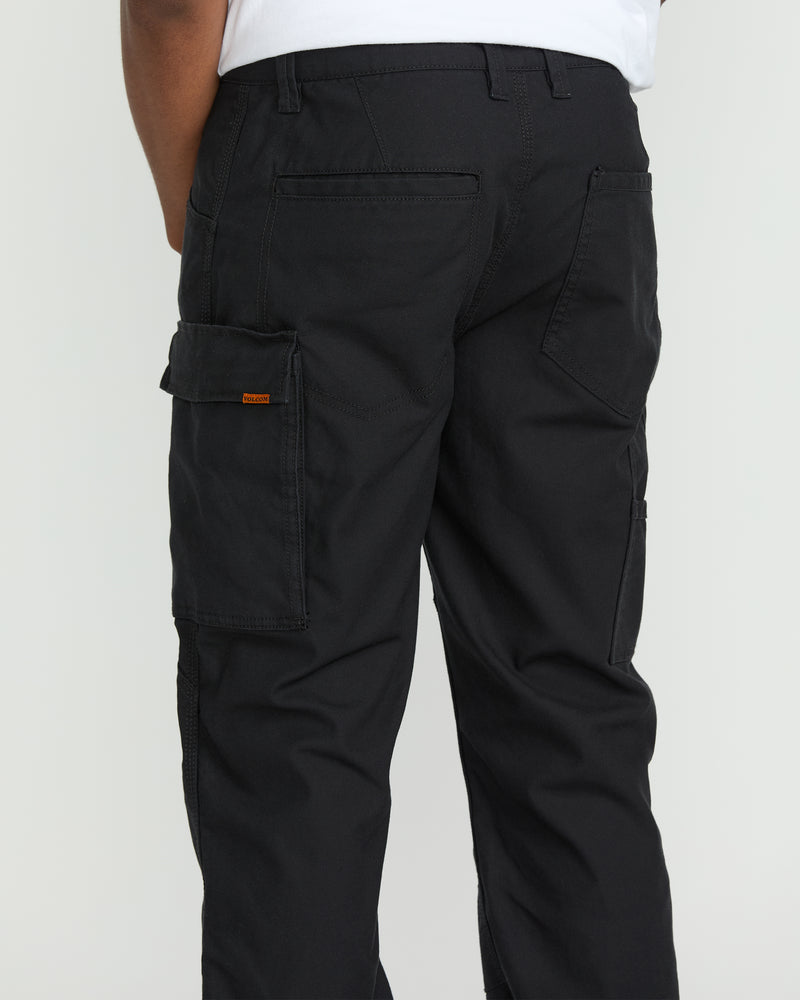 Volcom Men's Caliper II Relaxed Work Pants Black