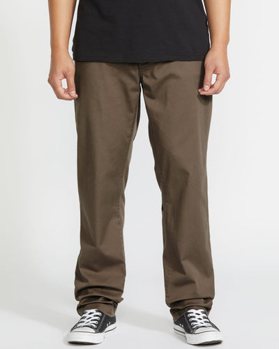 Volcom Men's Frickin Modern Stretch Pants Mushroom