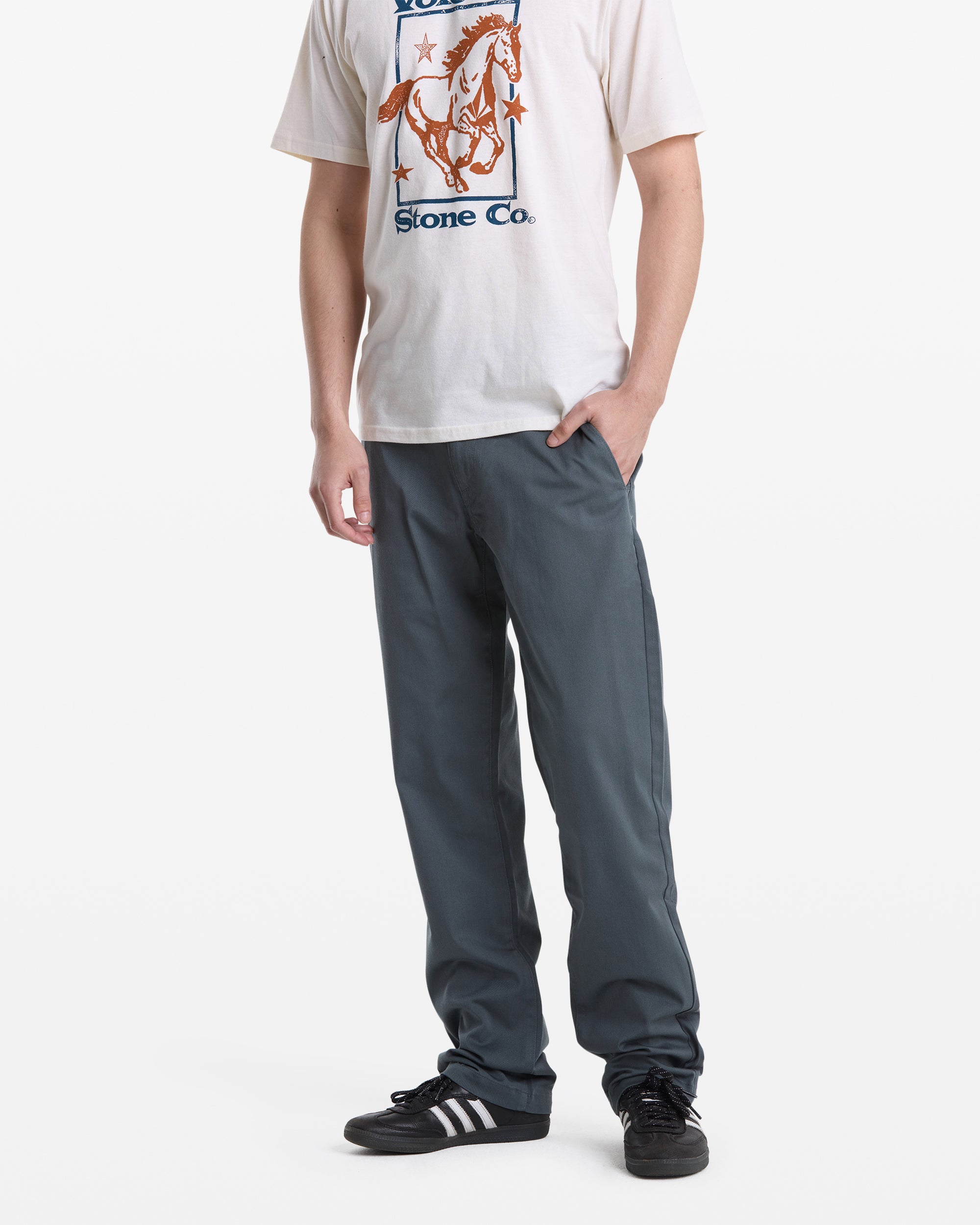 psicom サイコム　ワークパンツ　チノパン　ネイビー Men's Frickin Modern Stretch Pants - Volcom