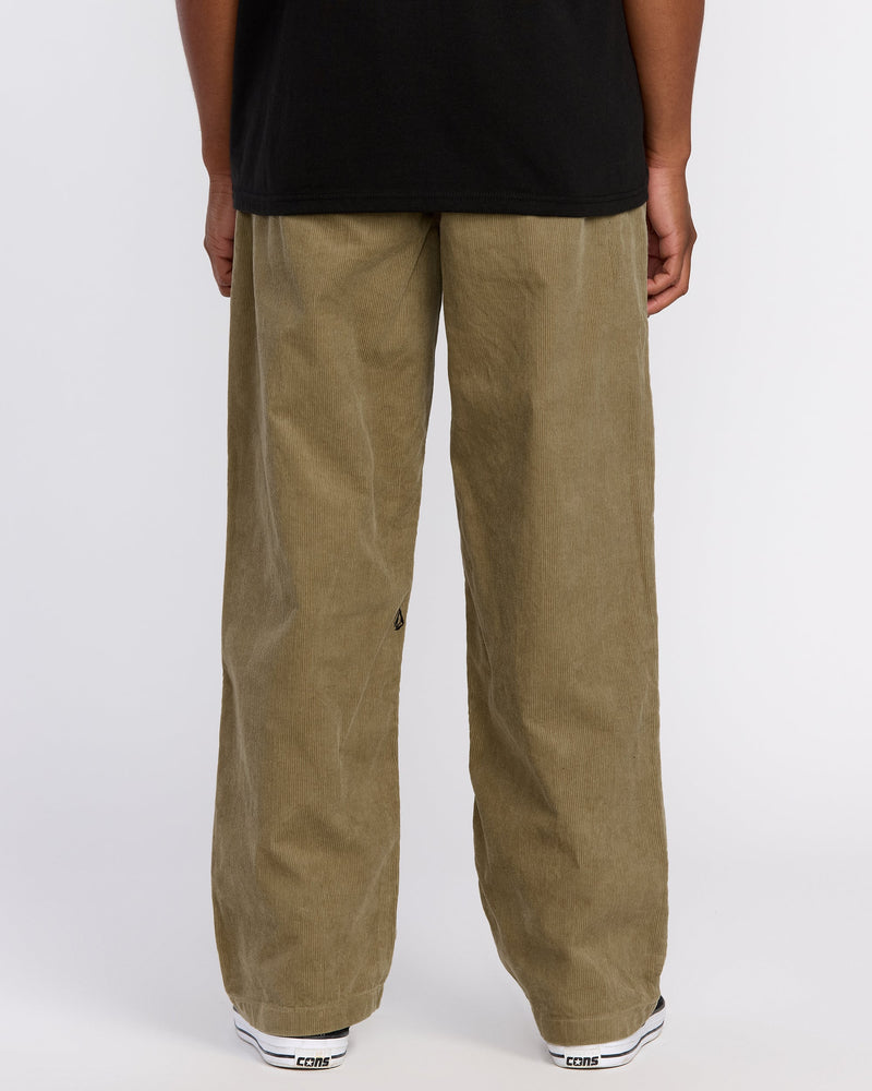 Volcom Men's Frickin Loose Tapered Cord Pants Khaki