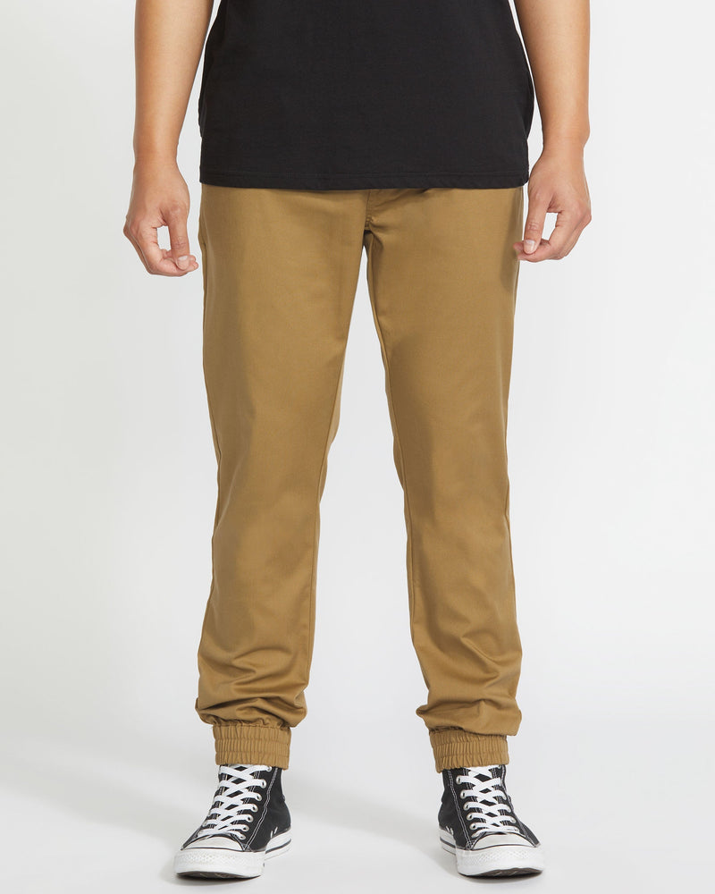 Volcom Men's Frickin Slim Joggers Dark Khaki