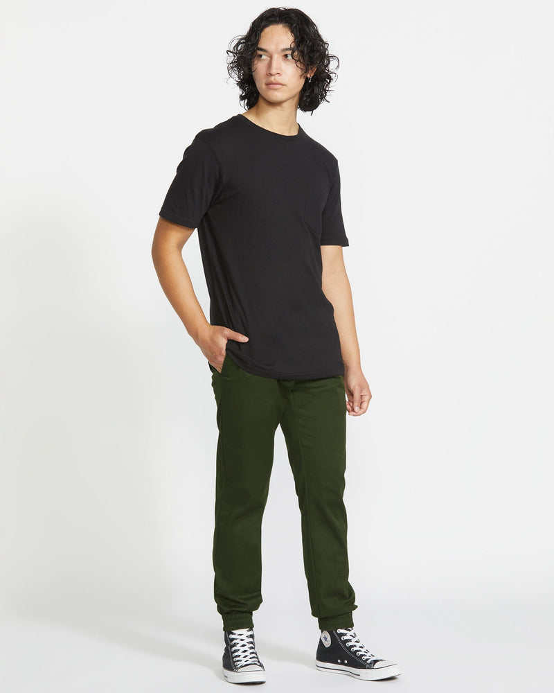 Volcom Men's Frickin Slim Joggers Dark Green