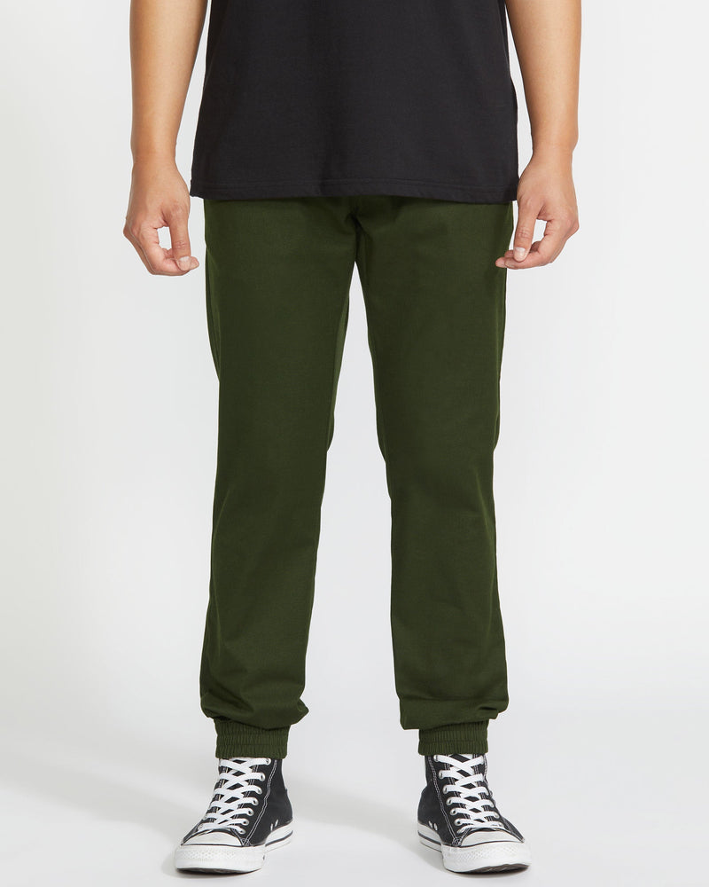 Volcom Men's Frickin Slim Joggers Dark Green