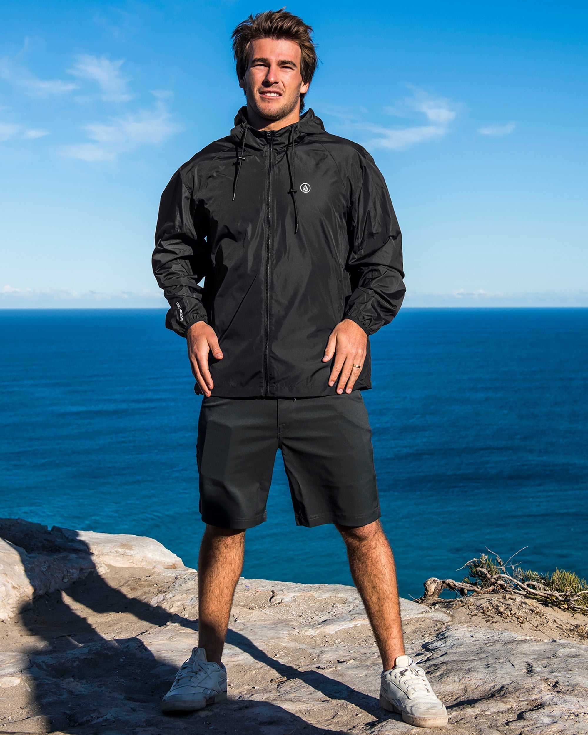 WAVE JACKET WATER REPELLENT 黒　BLACK crosswindjacket_black_02_grand