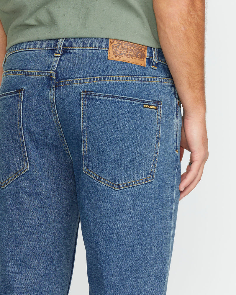 Volcom Men's Solver Modern Fit Jeans Standard Issue Blue