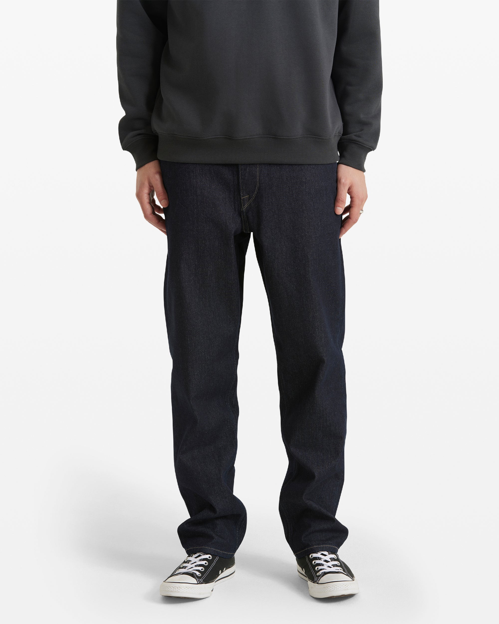 Volcom Men's Fivedown Denim Jeans Dark Rinse