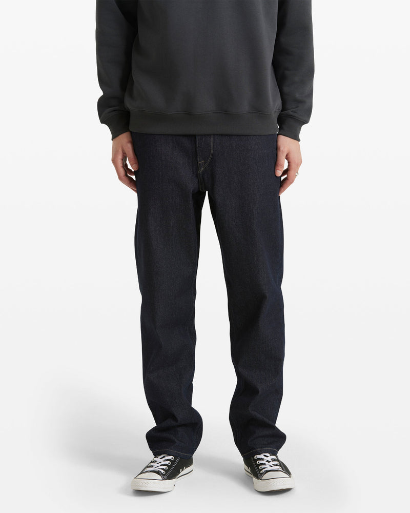 Volcom Men's Fivedown Denim Jeans Dark Rinse