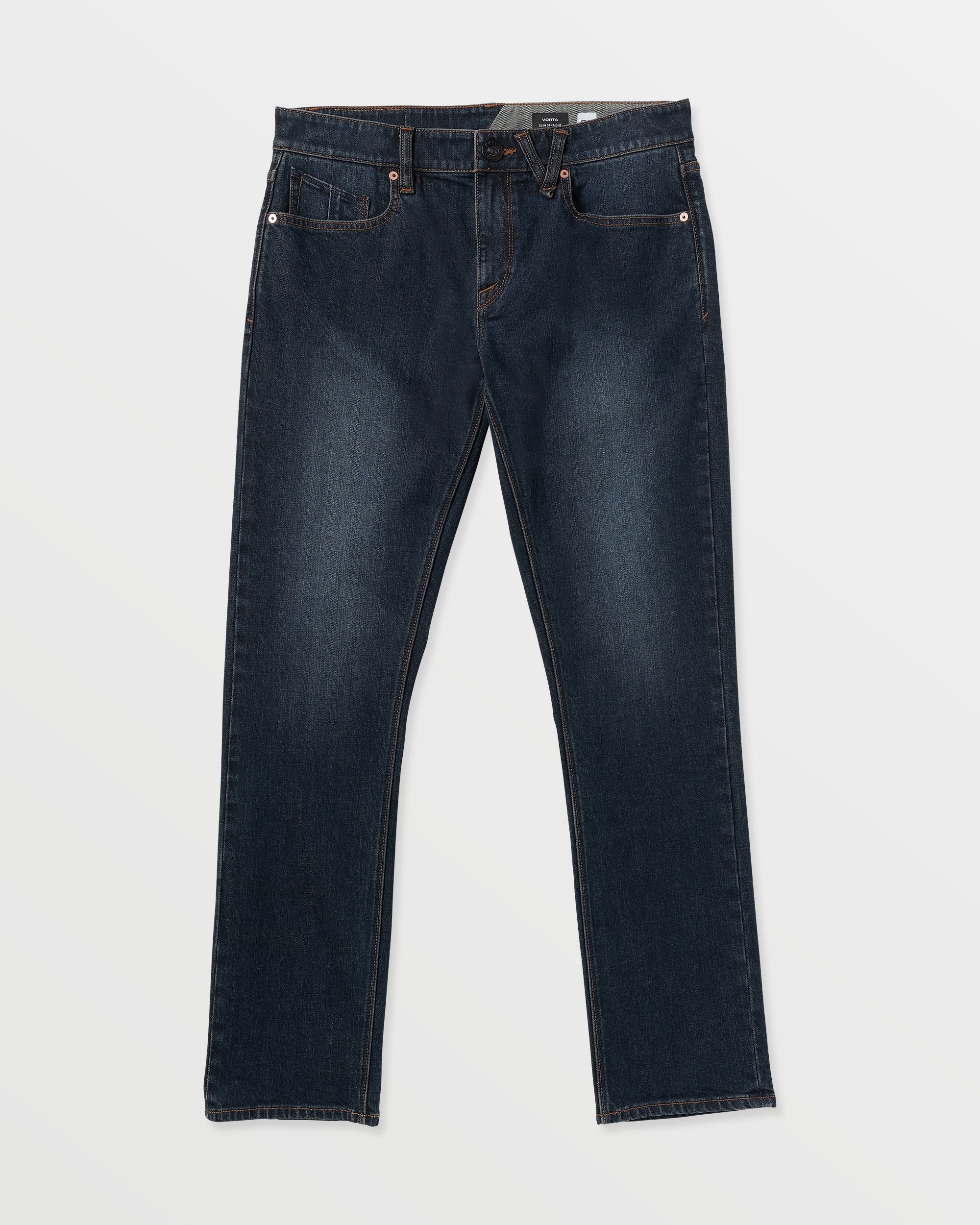 Volcom VORTA SLIMストレートダークブルーデニム Men's Vorta Denim Pants - Volcom