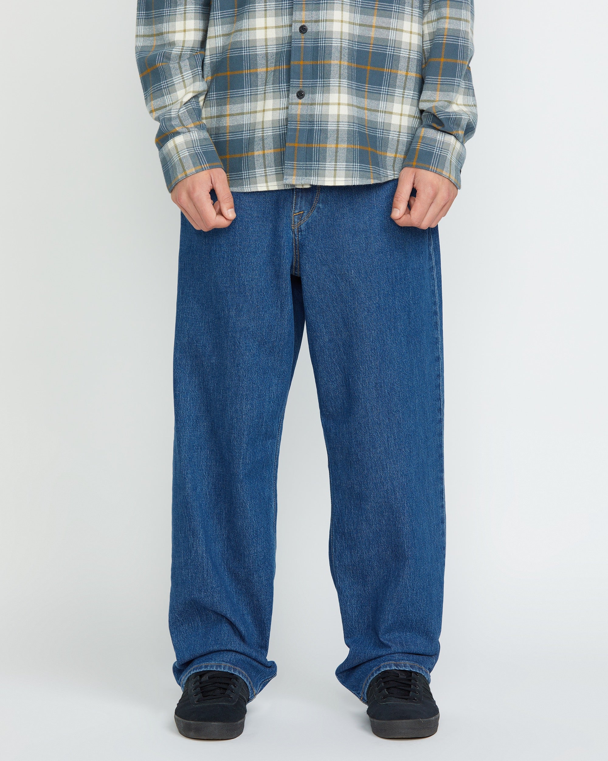 blue jean dress pants Haggar Work to Weekend Denim Pants, Flat Front in Light Stonewash