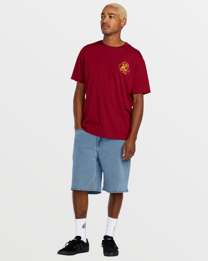 Volcom Men's Billow Denim Shorts 22" Blueprint