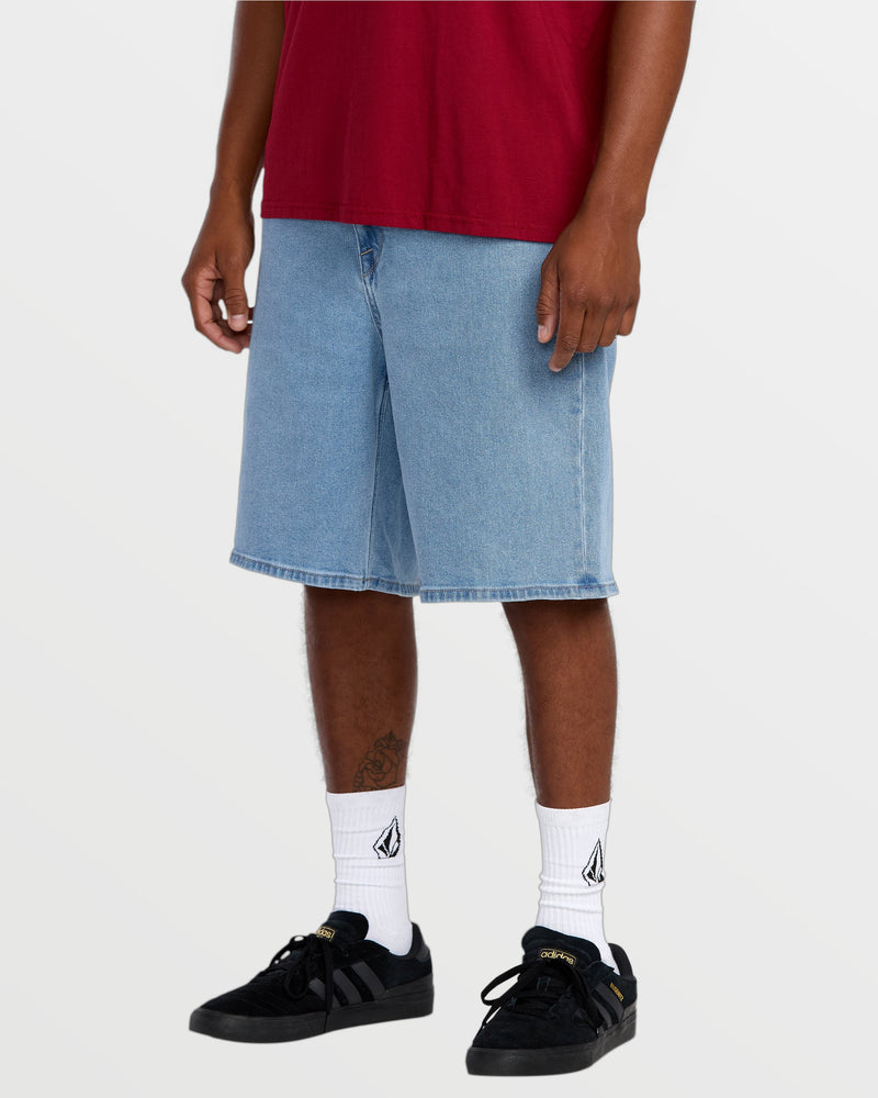 Volcom Men's Billow Denim Shorts 22" Blueprint