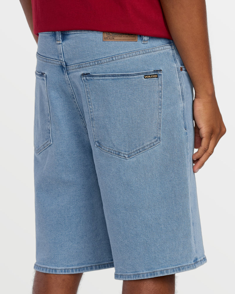 Volcom Men's Billow Denim Shorts 22" Blueprint