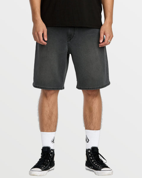 Volcom Men's Billow Denim Shorts 22" Concrete