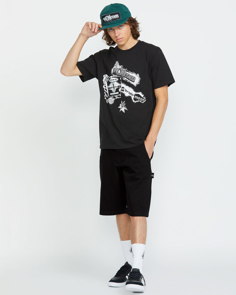 Volcom Men's Sawhorse Denim Shorts Black