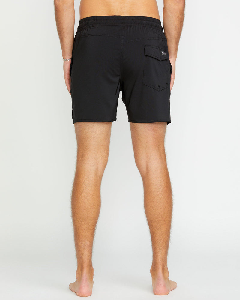 Volcom Men's Lido Solid 16" Trunks Black