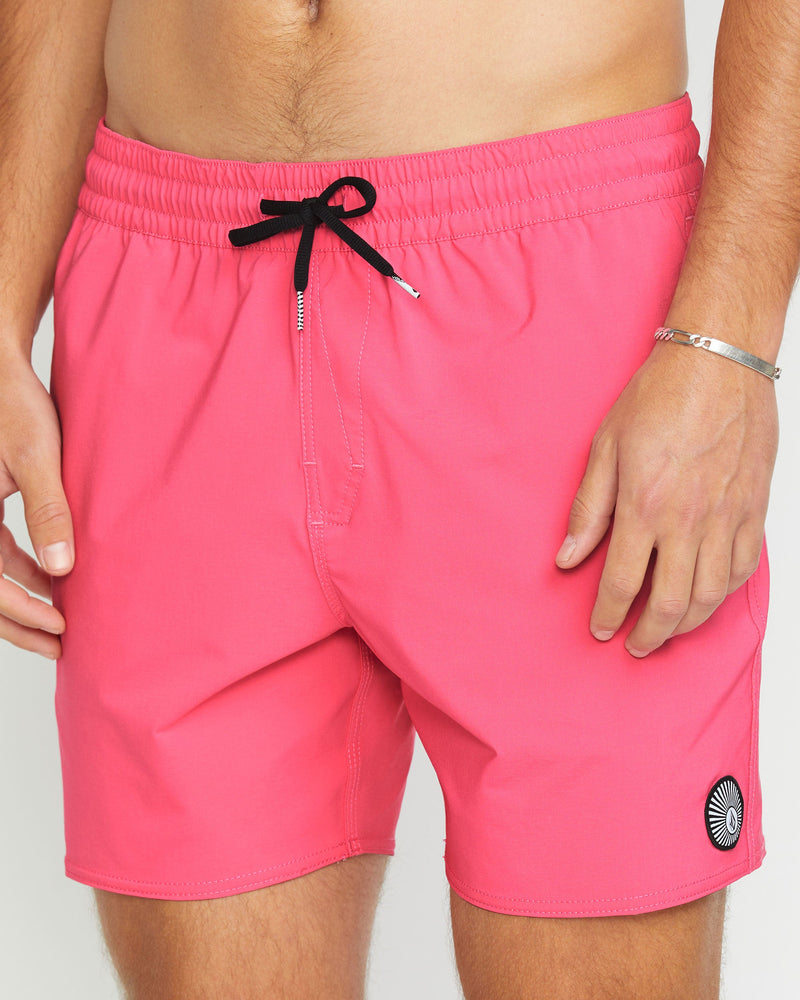 Volcom Men's Lido Solid 16" Trunks Neon Pink