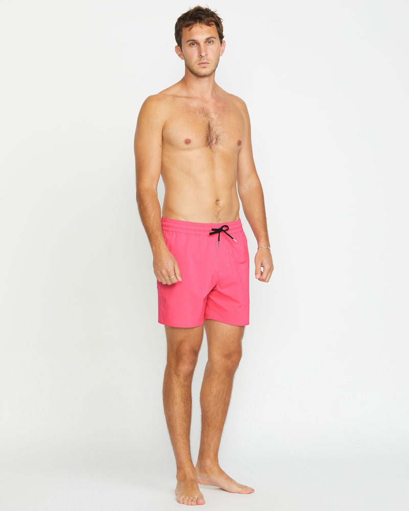 Volcom Men's Lido Solid 16" Trunks Neon Pink