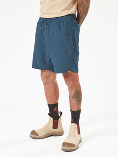 Volcom Workwear Slab Elastic Waist Shorts - Navy