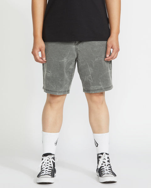 Volcom Men's Stone Faded Hybrid Shorts Stealth