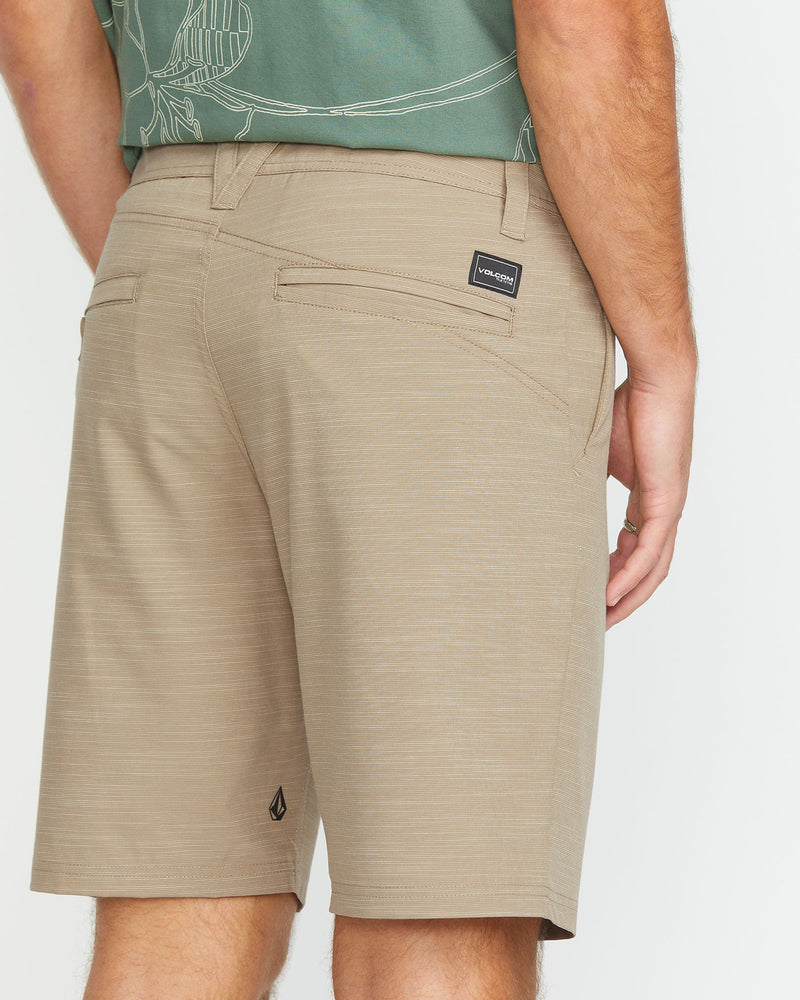 Volcom Men's Slub Frickin Cross Shred 20" Hybrid Shorts Khaki