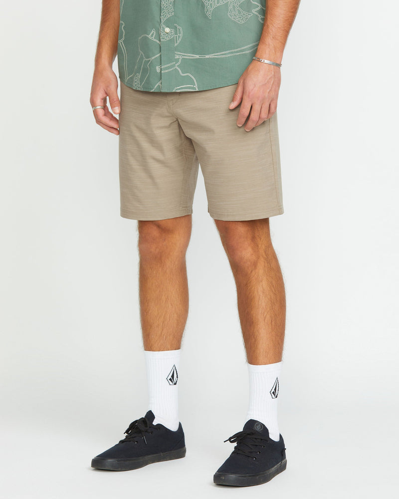 Volcom Men's Slub Frickin Cross Shred 20" Hybrid Shorts Khaki