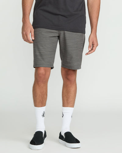 Volcom Men's Slub Frickin Cross Shred 20" Hybrid Shorts Pewter