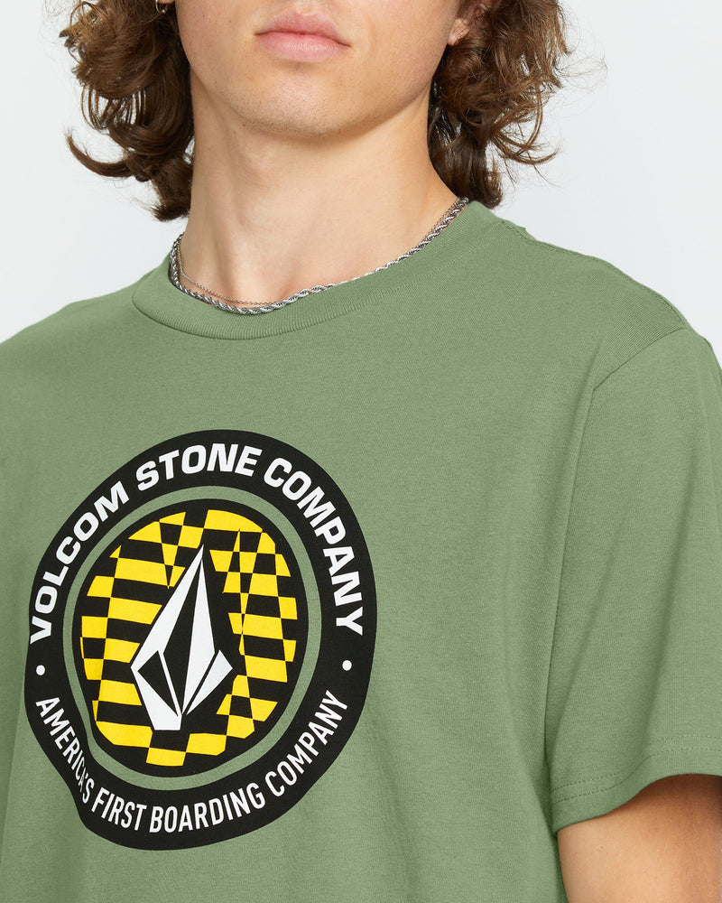 Volcom Men's Stoney Circle Short Sleeve Tee Light Olive