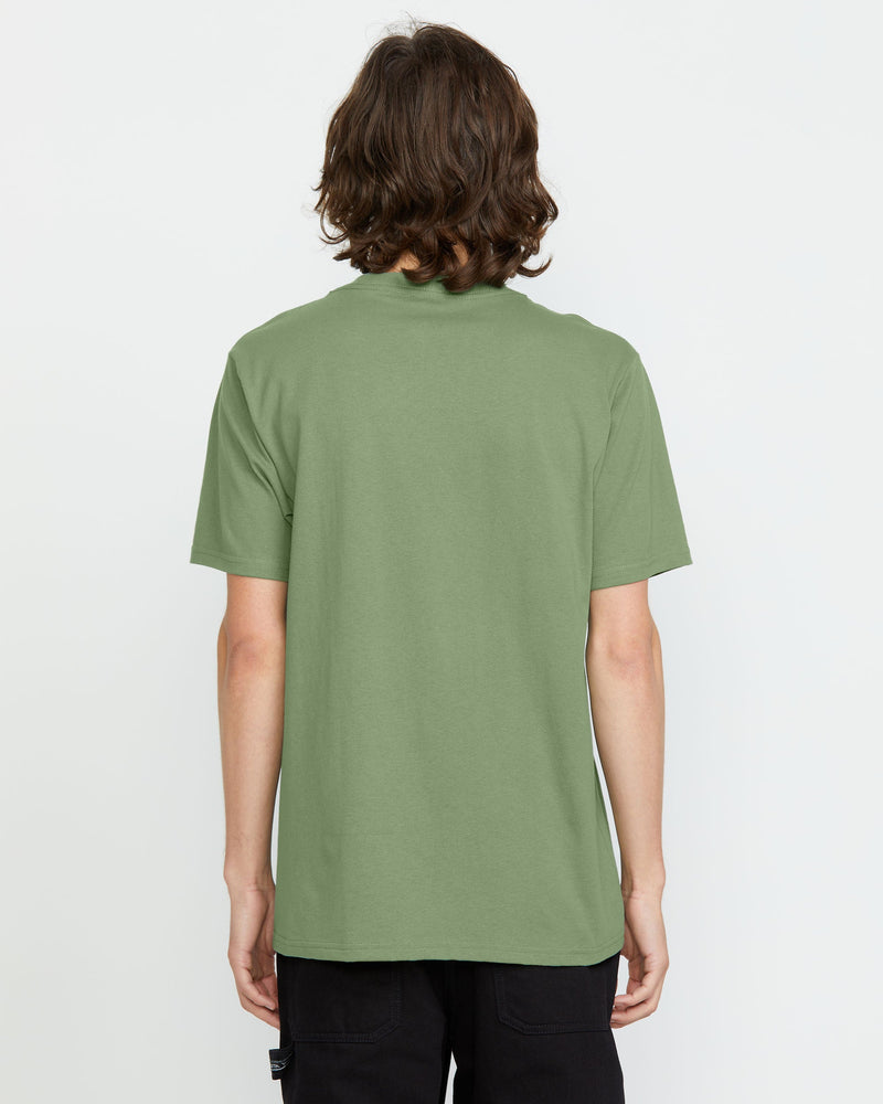 Volcom Men's Stoney Circle Short Sleeve Tee Light Olive