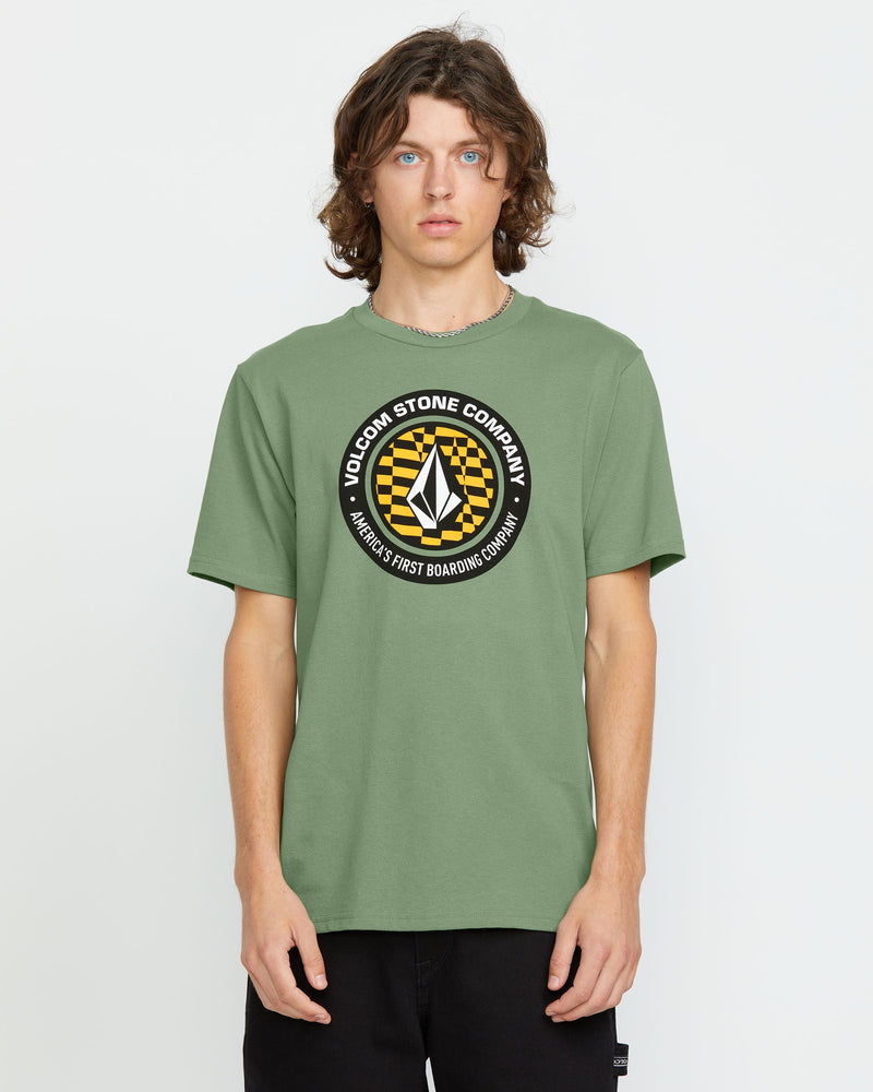 Volcom Men's Stoney Circle Short Sleeve Tee Light Olive