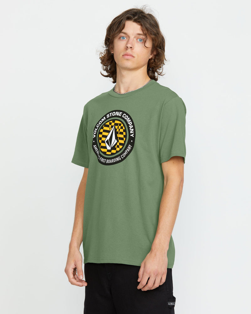 Volcom Men's Stoney Circle Short Sleeve Tee Light Olive